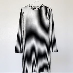 Black and white striped dress